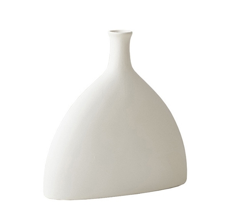 Bình decor dáng chân váy 18*17,5cm - Trắng