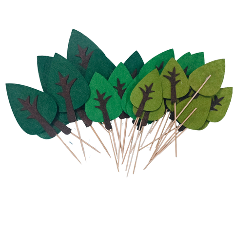 Set 30 cây vải dạ hình giọt nước đẹp mix size