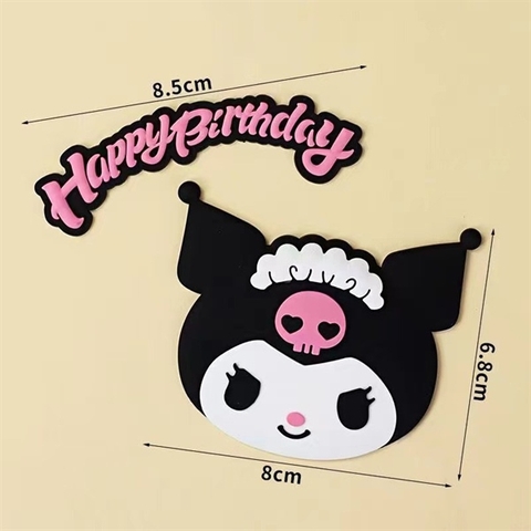 Que kute nhựa dẻo HPBD mặt KUROMI