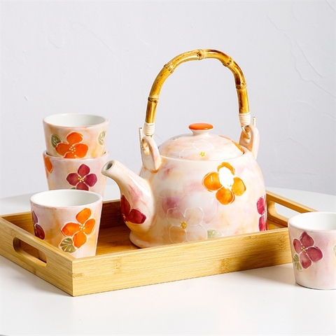 Set Ấm trà cao cấp màu Cam