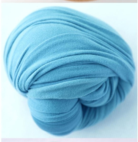 vải quấn bé cotton co giãn 40*170cm XANH DA TRỜI