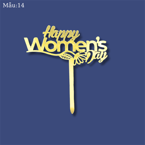 Topper mica 2024 Happy Women's day VÀNG M14