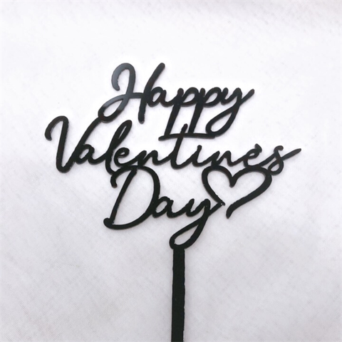 Topper mica VLT trái tim ĐEN