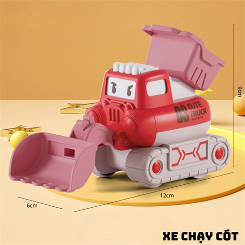 Đồ chơi XE ỦI màu ĐỎ - HỒNG nhựa đẹp CHẠY CÓT