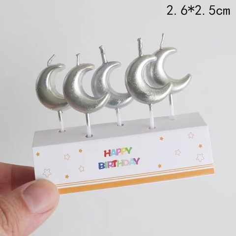 Nến trăng bạc vỉ 5 que