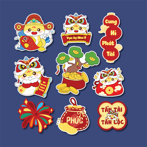 Set que giấy-TẾT rắn TẤN TÀI TẤN LỘC (combo 2)