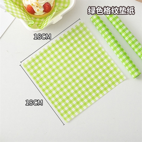 Giấy lót hộp bã mía màu XANH LÁ 18*18cm (BỊCH 100c)