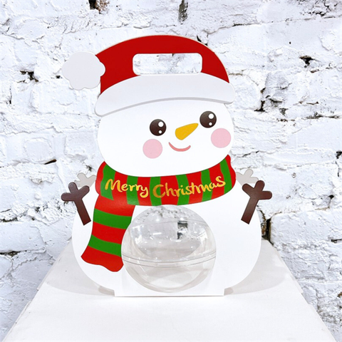 Set 5 hộp cầu đựng bánh có quai xách NGƯỜI TUYẾT