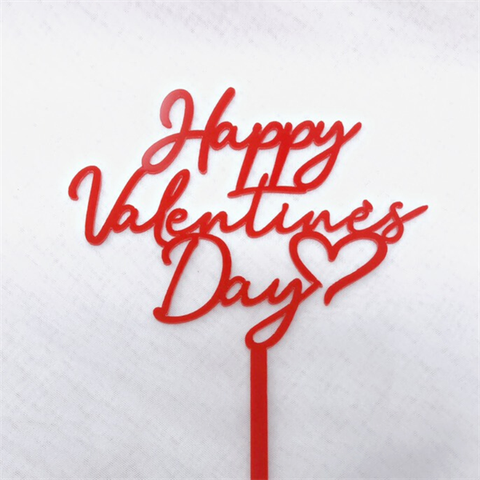 Topper mica VLT trái tim ĐỎ