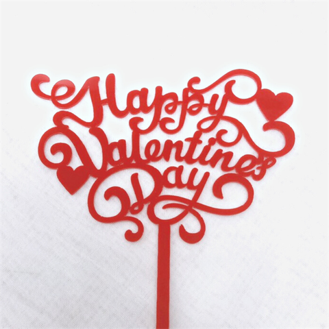 Topper mica VLT vòng cung trái tim ĐỎ