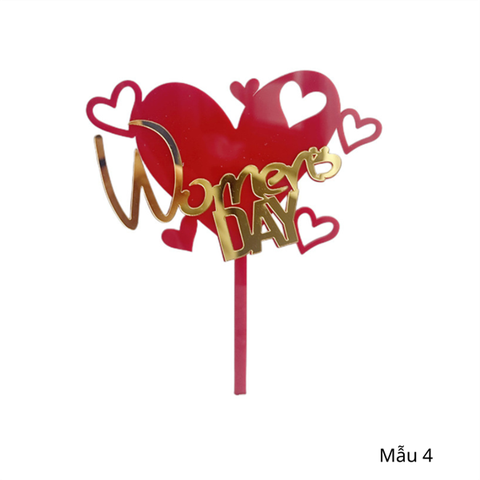 Topper mica 2 lớp Happy Womensday MẪU 4