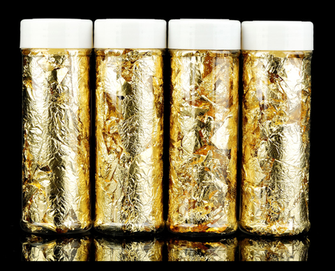 Lá nhũ vàng trang trí bánh