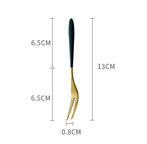 Dĩa hoa quả 13cm cán xanh cổ vịt