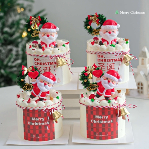 MC - ông già noel cầm trái tim kèm đèn