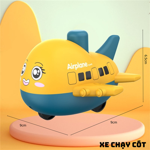Đồ chơi MÁY BAY CÁ HEO màu VÀNG nhựa đẹp CHẠY CÓT