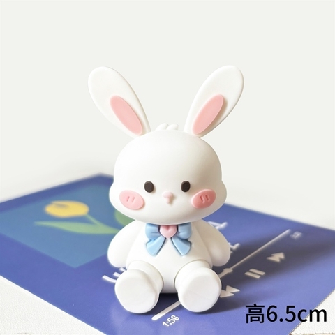 Kute siêu cấp THỎ TRẮNG NGỒI 6.5CM