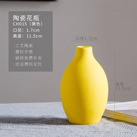BH9 - Bình hoa màu vàng 7*11cm