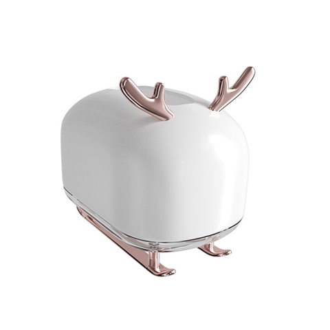 Hộp đựng giấy tuần lộc màu trắng KT 18,5*15,5*12cm