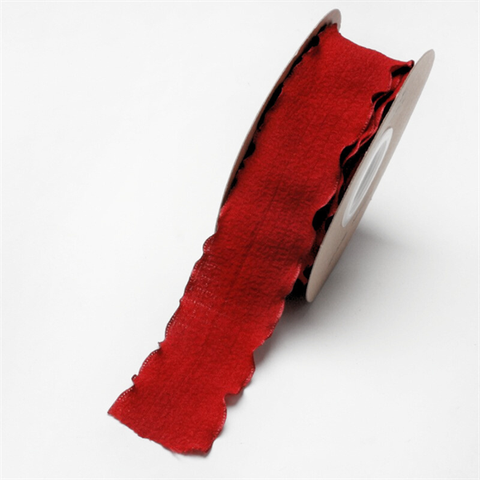 RB lụa nhăn đuôi cá ĐỎ ĐÔ (4cm*10m)