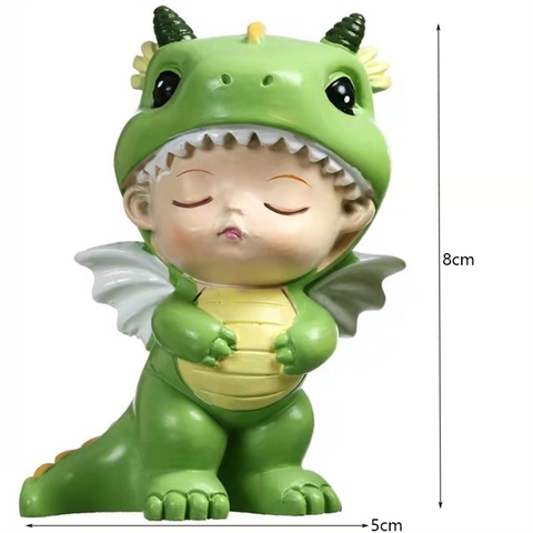 Bé trai khủng long ĐỨNG màu xanh