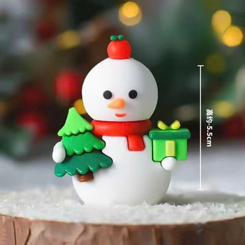 MC - Người tuyết cầm cây thông hộp quà xanh