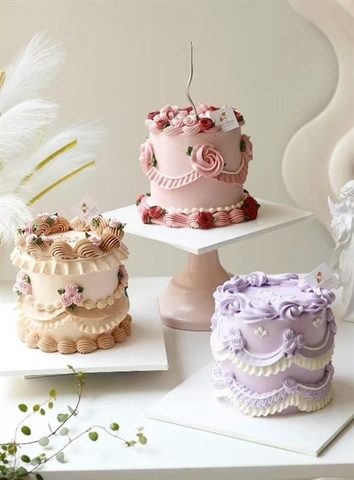 Bánh kem mô hình 16cm mẫu HỒNG 1