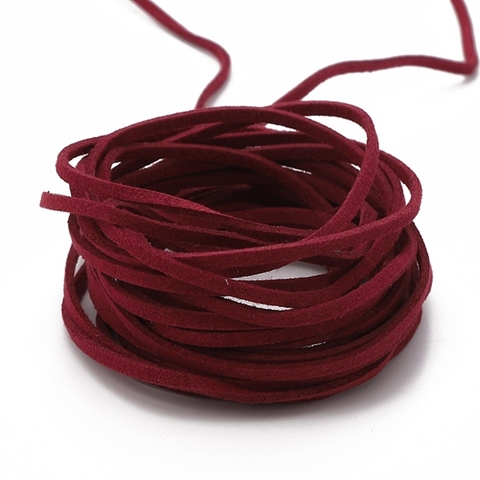 Dây rb da màu ĐỎ DÔ - DRD kt 2.5mm*1.2mm*10m