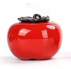 Quả hồng sứ màu ĐỎ size trung (800ml) 11,5*12cm