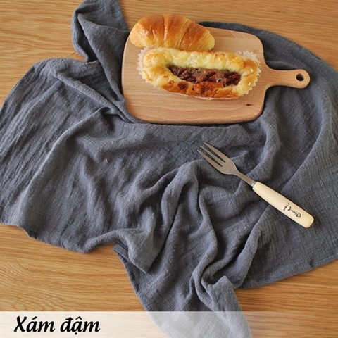 Vải mền decor màu xám đậm KT 45x65