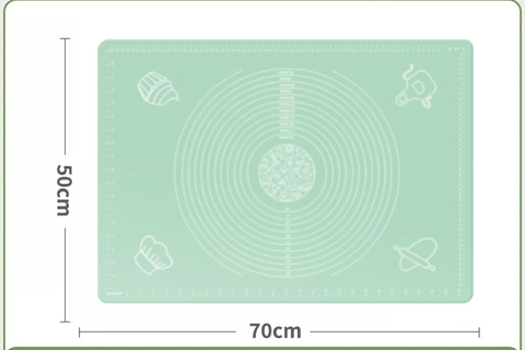 Tấm nhồi bột silicon màu xanh size 50*70cm
