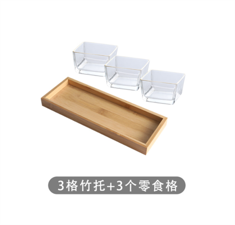 Khay mứt 3 Ô-(kèm nắp)