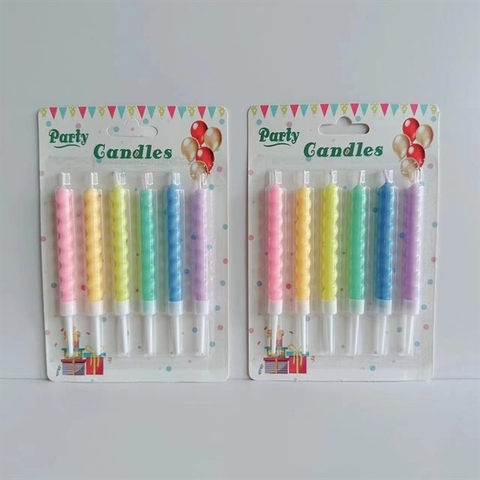 Nến xoắn béo sắc màu vì 6 que
