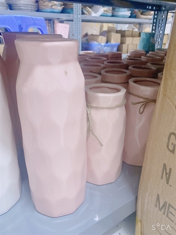 Bình hoa size 16.5*7cm-Hồng