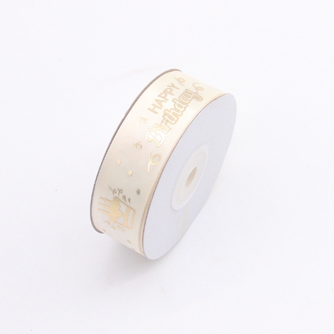 Rb HPBD chữ nhũ nền ngà 2.5cm*25m