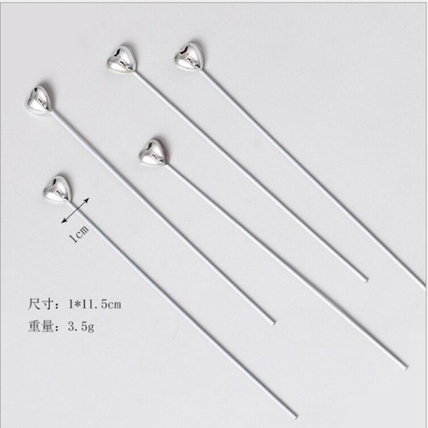 Que cắm sắt Tim BẠC 5que mẫu mới