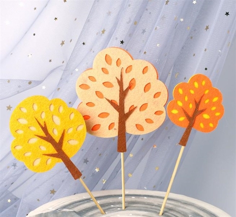 Set 3 que cây VẢI DẠ tán tròn màu vàng cam