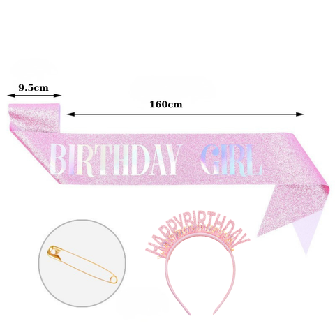 Dải HPBD lấp lánh kèm bờm hồng
