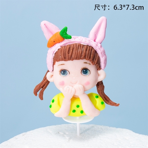 Que SLC kute áo vàng+bờm hồng carot