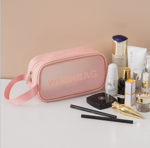 Túi đựng đồ trang điểm size 22*13*7cm Washbag HỒNG