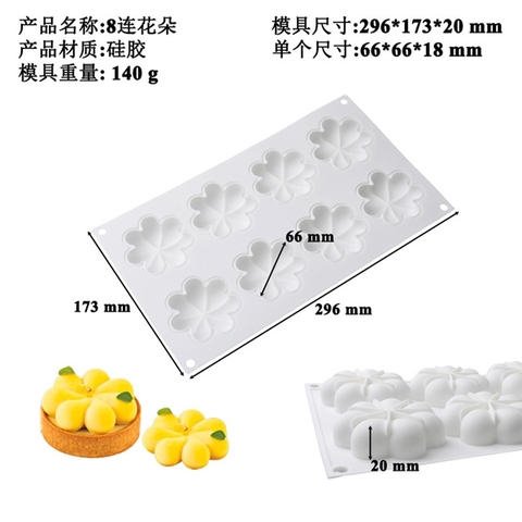 Khuôn entremet thạch 8 HOA 7 cánh