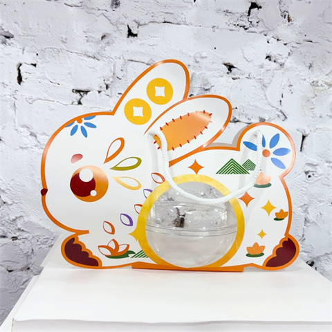 Set 5 hộp cầu đựng bánh có quai xách hình THỎ NGỌC