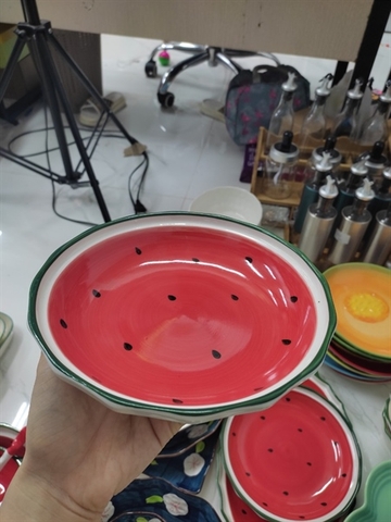 D1 Dưa hấu đỏ Đĩa tròn 20cm