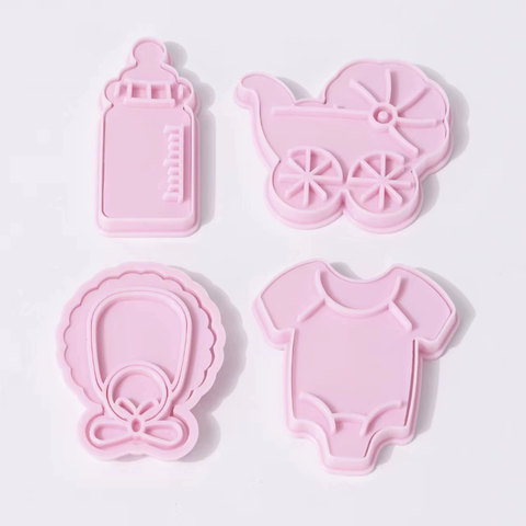 Khuôn nhấn QUẦN ÁO, XE NÔI, BÌNH SỮA 4 chi tiết