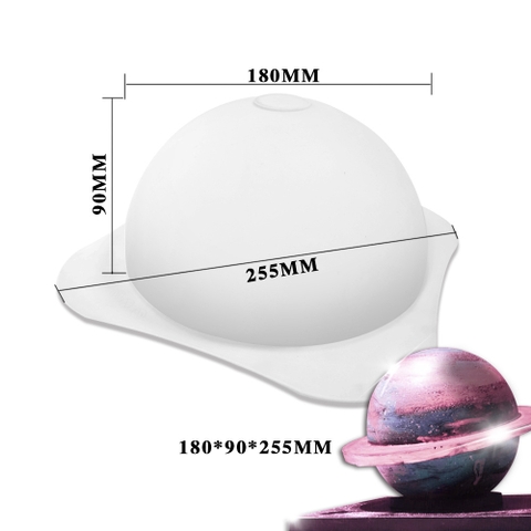 Khuôn tròn cầu silicon mềm trắng ĐK-18cm