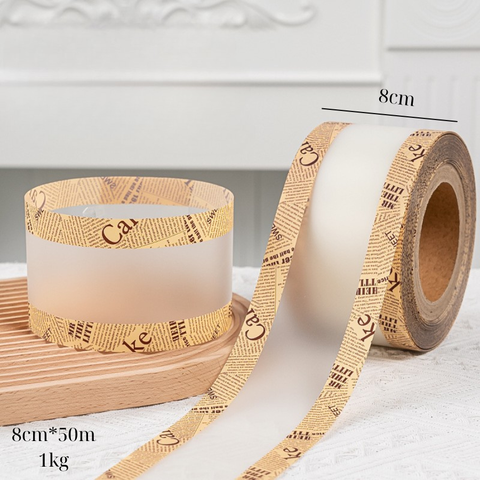 Mica cuộn bánh viền vàng CHỮ dày 8cm