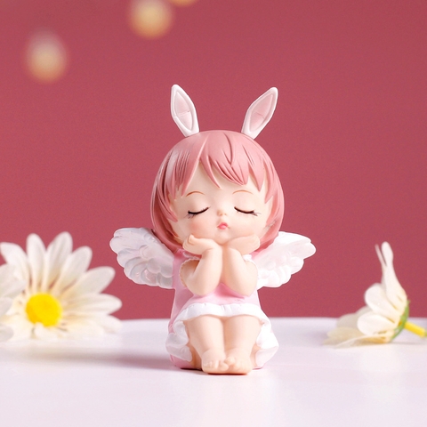 Bé gái thiên thần tai thỏ hồng SỨ