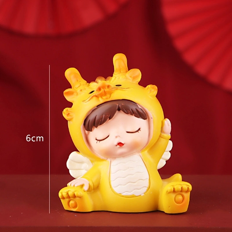 Trang trí bé RỒNG SỨ NGỒI dáng 2
