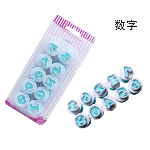 Khuôn nhấn số 0-9 nhựa size 2,6cm