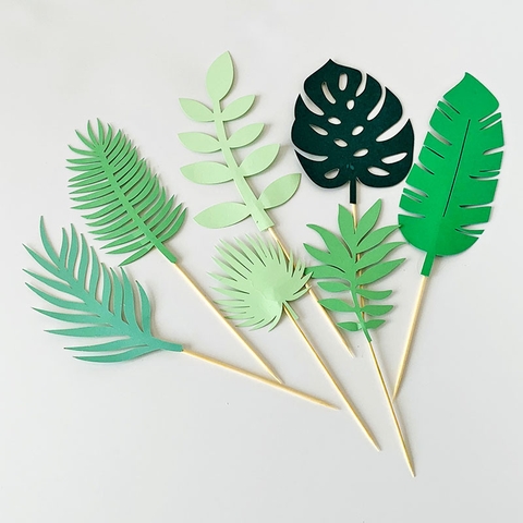 Set 7 que cắm lá xanh