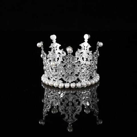 Vương miện bạc tròn đk 6.5cm NHỰA